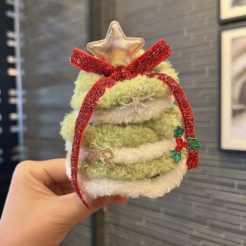 Праздничный бант и шляпа 2025 года, аксессуары для волос для женщин и девочек: Рождественская повязка на голову и заколка для волос