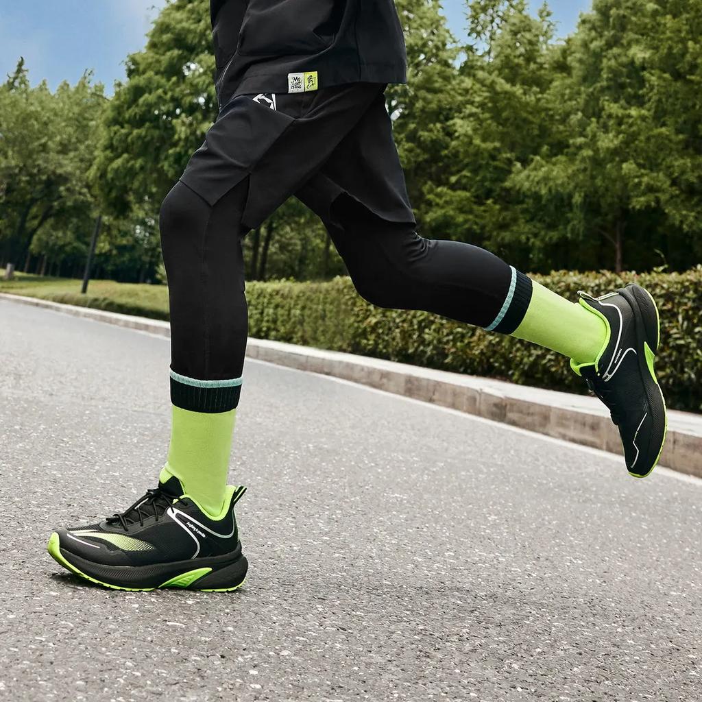 Li Ning Детские Модные Кроссовки с Амортизацией Bounce Низкие Кроссовки для Бега Детские Кроссовки для Бега Черный YKFU126-3