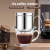 Leeseph Vietnamese Coffee Drip Filter Small French Press Portable Cup Stainless Steel Vietnamese Coffee Maker for Camping