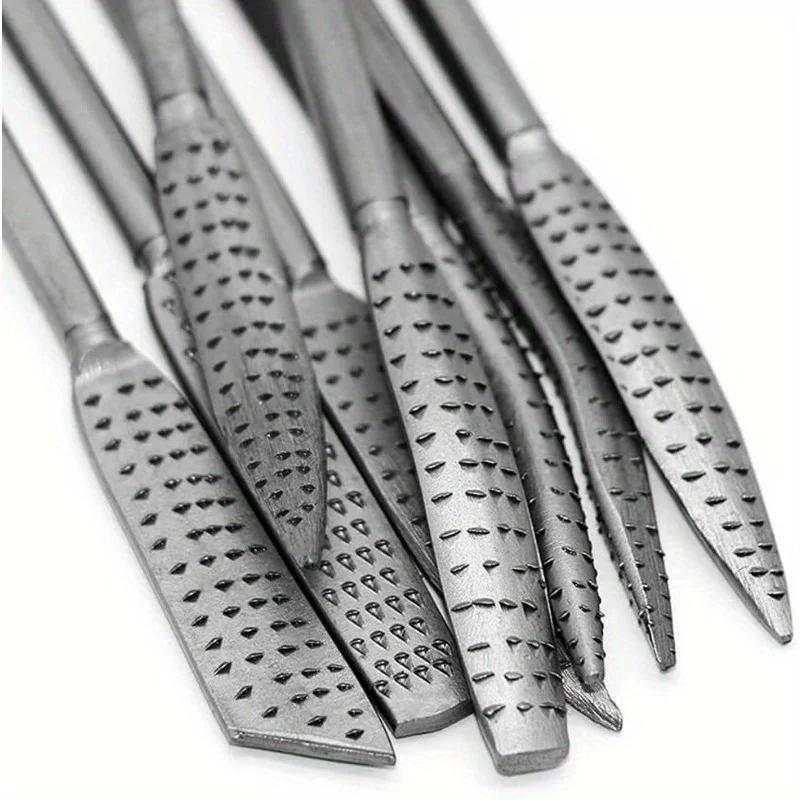 Набор из 8 напильников для рашпиля по дереву - Ассорти из напильников для рашпиля - Инструмент для обработки дерева