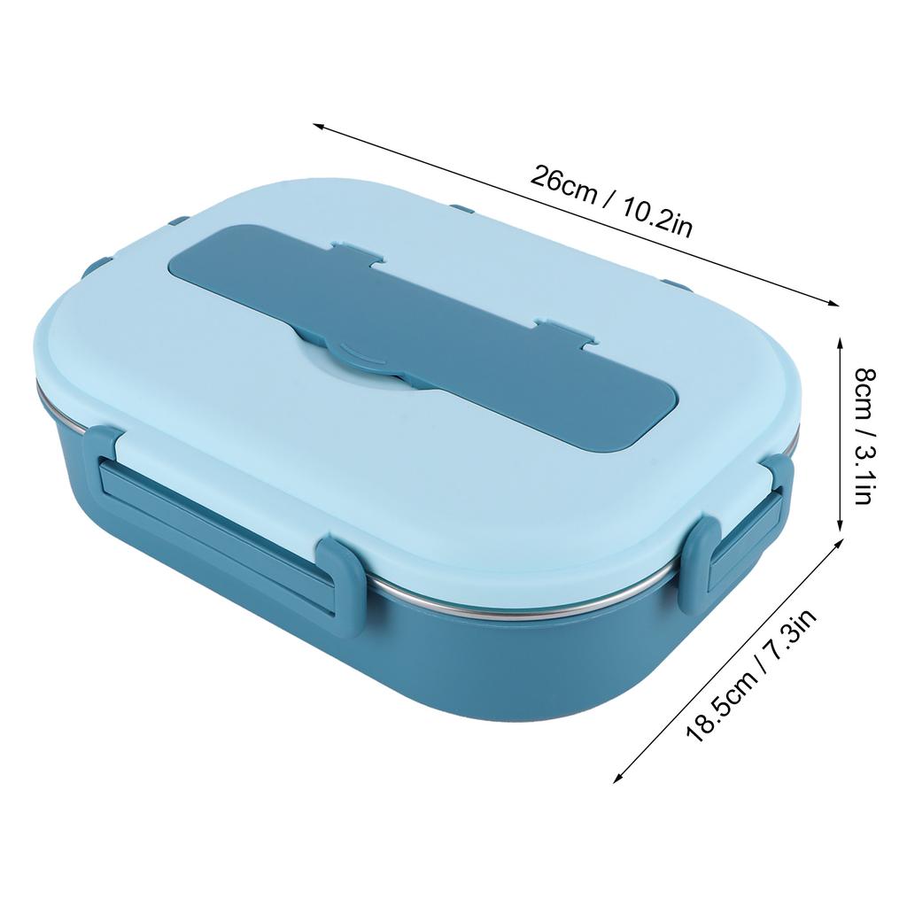 Dinnerware Stainless Steel Lunch Box 4‑Grid Portable Bento Box Food Storage Container for Student Adult Food Storage Container