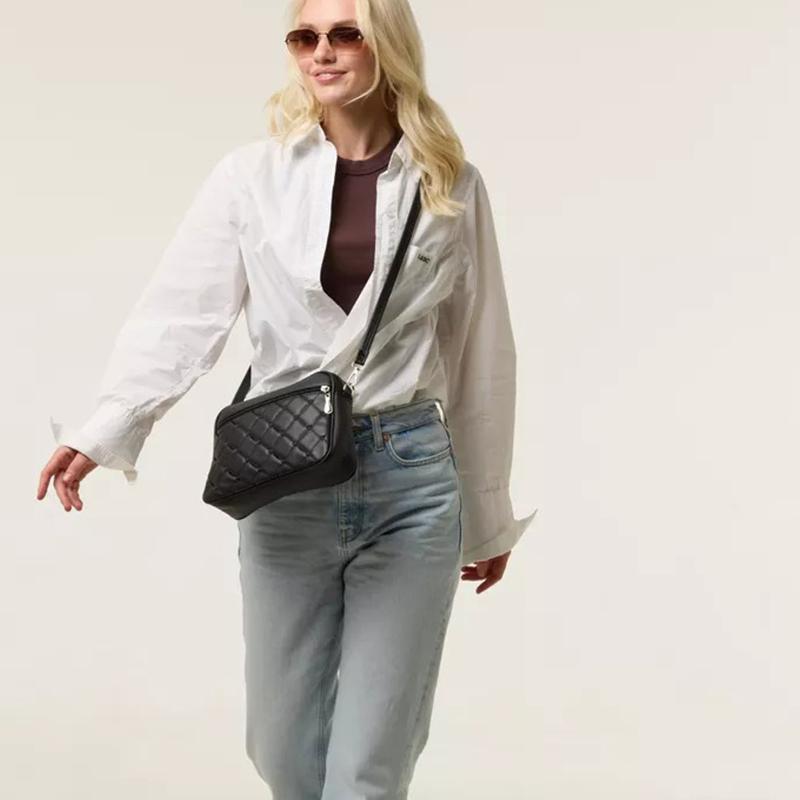 Женская сумка-слинг на ремне, маленькая квадратная, новая стеганая сумка из искусственной кожи, универсальная сумка-мессенджер