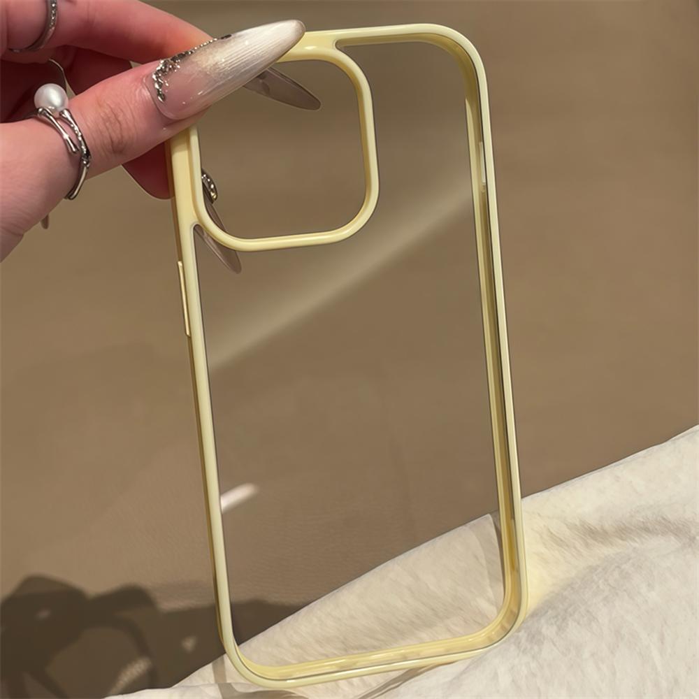 Роскошный прозрачный чехол конфетного цвета для iPhone 17 Air 16 15 14 13 12 Pro Max Plus Прозрачные акриловые бамперные защитные чехлы-накладки