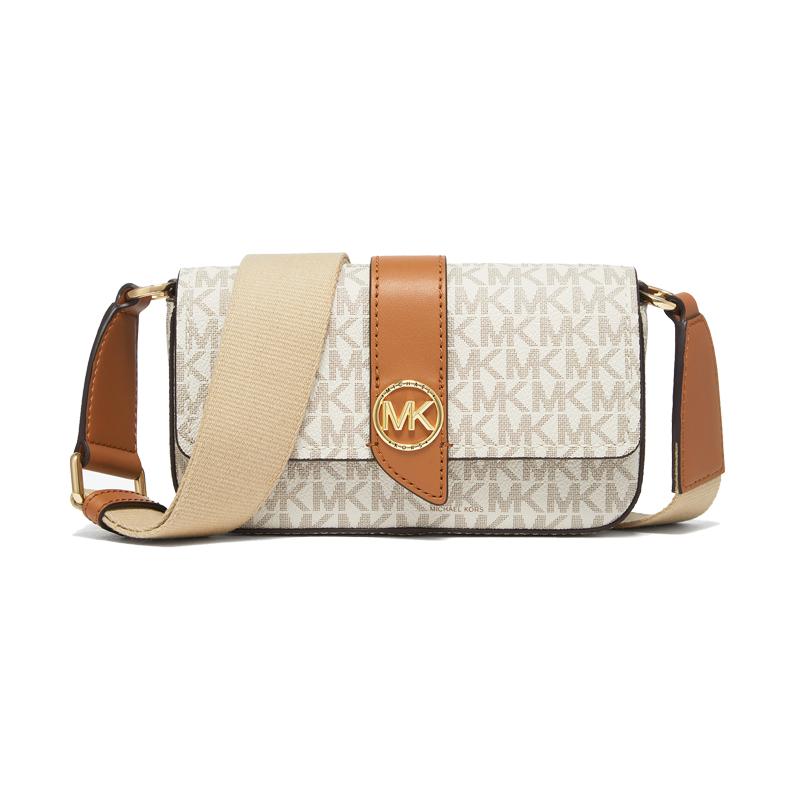 Michael Kors Greenwish Логотип для деловых поездок Сумка-конверт из искусственной кожи Сумка на плечо Сумка через плечо Обычный женский стиль