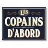 [A3383] - Ceramic Magnet 'Les Copains d'Abord' Black - 8x6 Cm