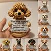 Emotional Support Puppy Statue Positive Dog Ornament Puppy Figurine with Motivational Message