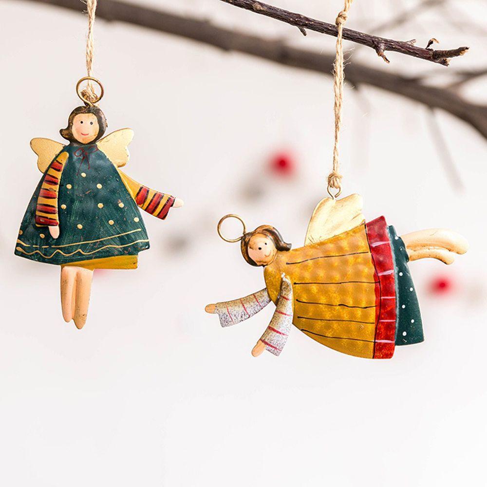 Drop Ornaments Festival Supply Christmas Decorations Santa Claus Cartoon Angel Hanging Pendants