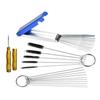 Carburetor Cleaning Kit Stainless Steel & Nylon Brushes for Motorcycle Welding Torch ATV Multi-Size Needles (0.4-7mm) with Aluminum Case Rustproof