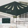 3 x 3 m Gazebo Canopy Replacement Cover, Garden Gazebo Roof Replacement, TOP COVER ONLY, Charcoal Green