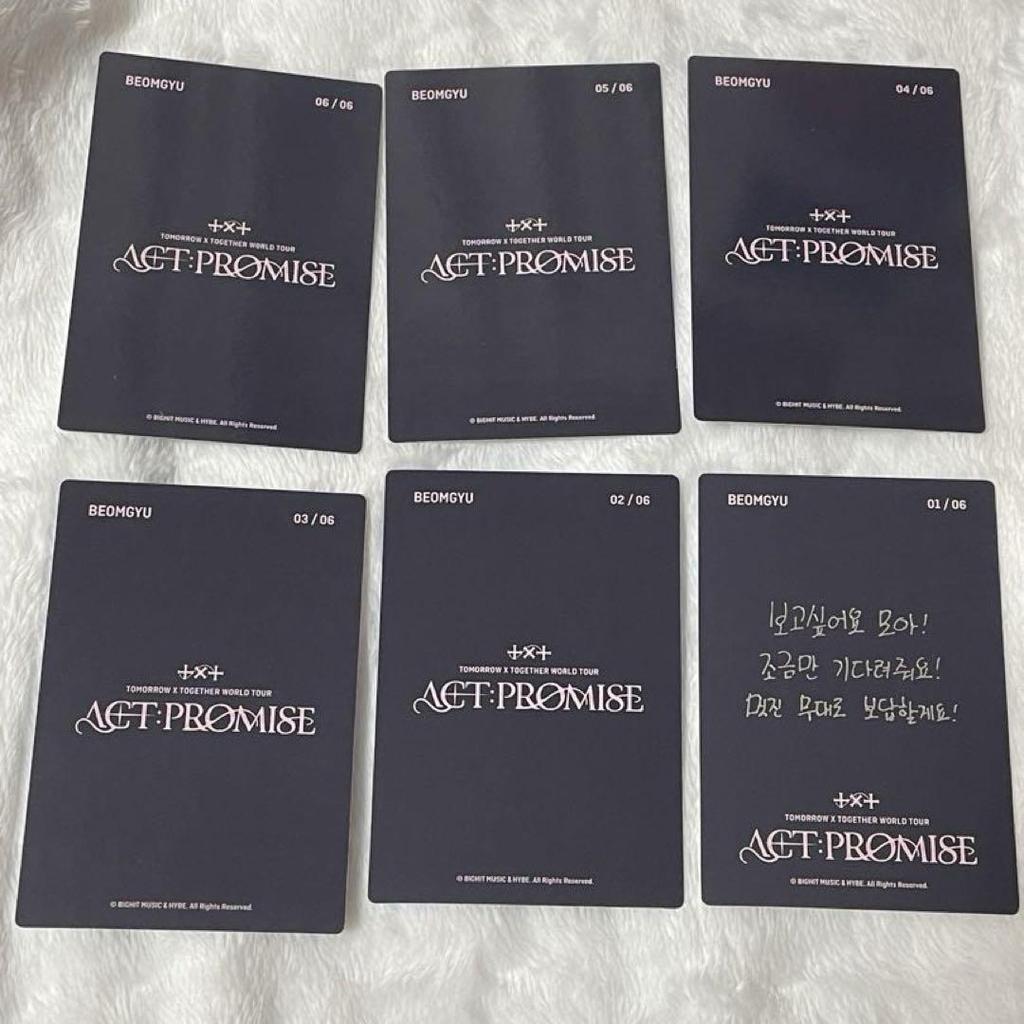 [Б/У] TXT PROMISE EP2 Концерт в Инчхоне Мини-фотокарточка Бомгю Комплект
