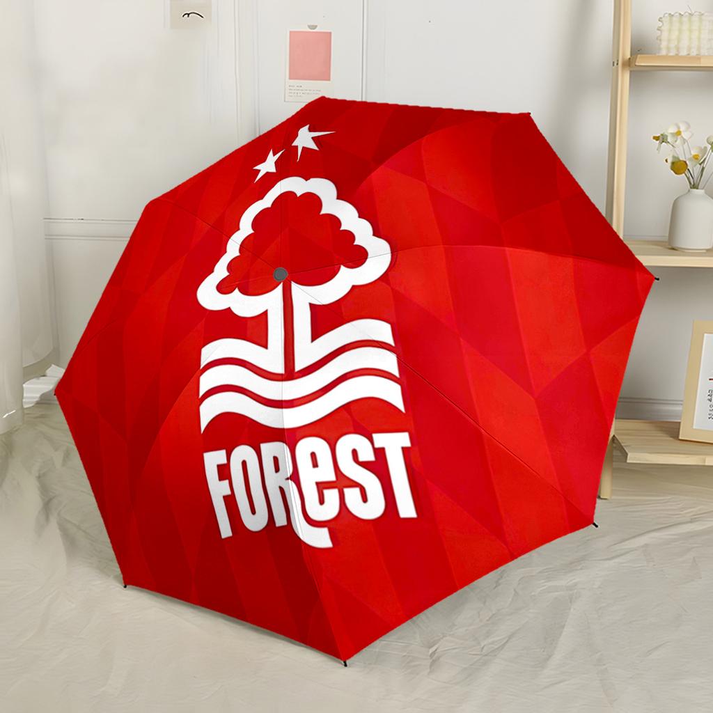 Forest Club Emblem Portable Automatic Umbrella with 8-Rib Sturdy Construction for Outdoor Daily Use Fashion Lovers Spiritual Gift