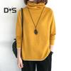 Women Top Stylish Pile Collar Solid Color T Shirts Soft Comfortable Long Sleeve Pullover for Autumn Winter