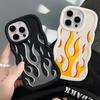 Креативный чехол-бампер с рисунком пламени и огня для iPhone 13 15 Plus 16 Pro Max 17 Air 12 14 8 XR 11