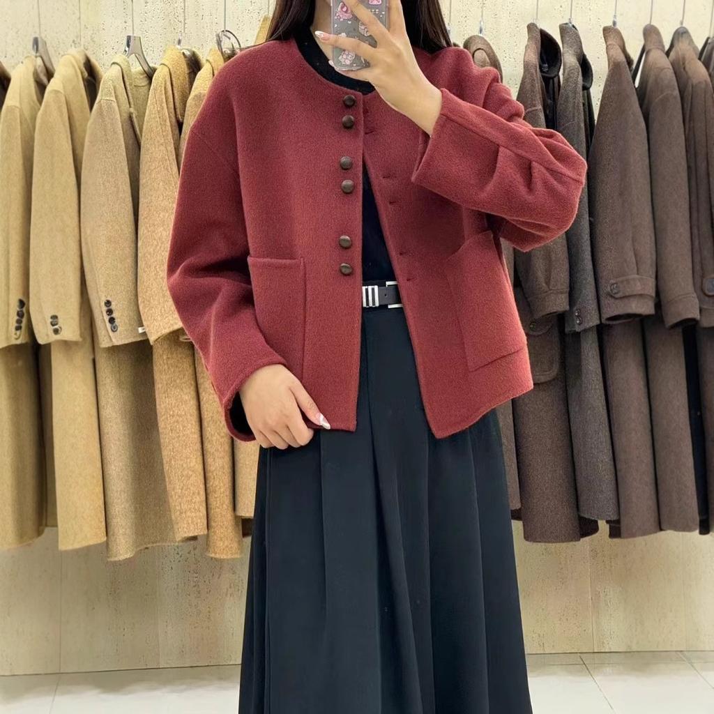 New Autumn and Winter Double-sided Wool Coat Korean Style Small Retro Casual Woolen Coat