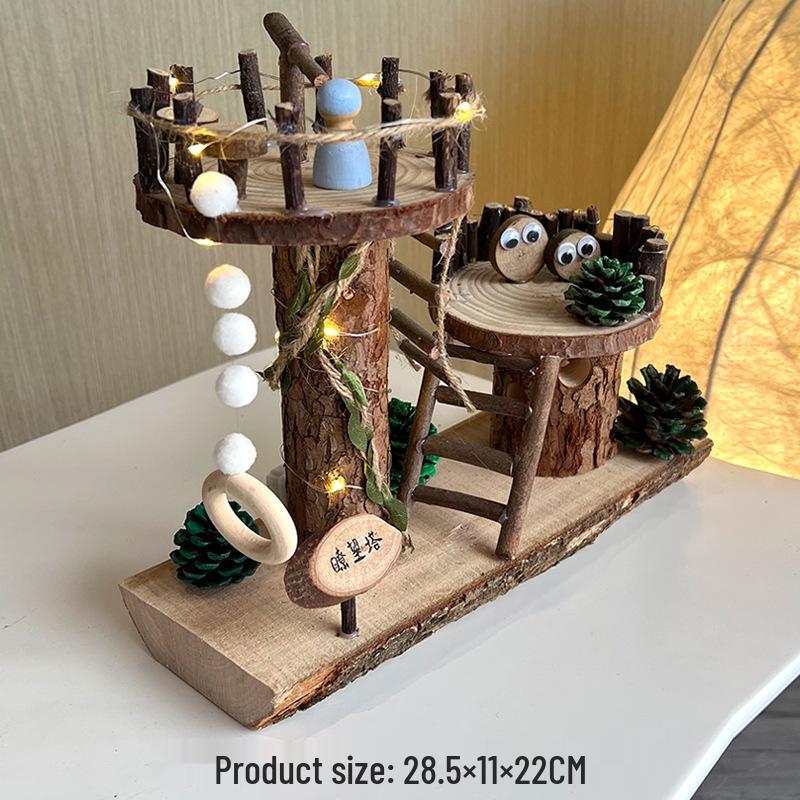 Маленький домик на дереве DIY-набор: Полуфабрикат деревянной игрушки для творческой сборки в детском саду