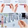 2 IN 1 Electric Eyebrow Trimmer USB Rechargeable Body Facial Hair Removal Lipstick Shape Mini Epilator for Women Colorful Starry Sky