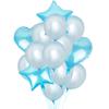Champagne Gold Love Pentagram Aluminum Film Balloon Pearlescent Latex Balloon Combination Set