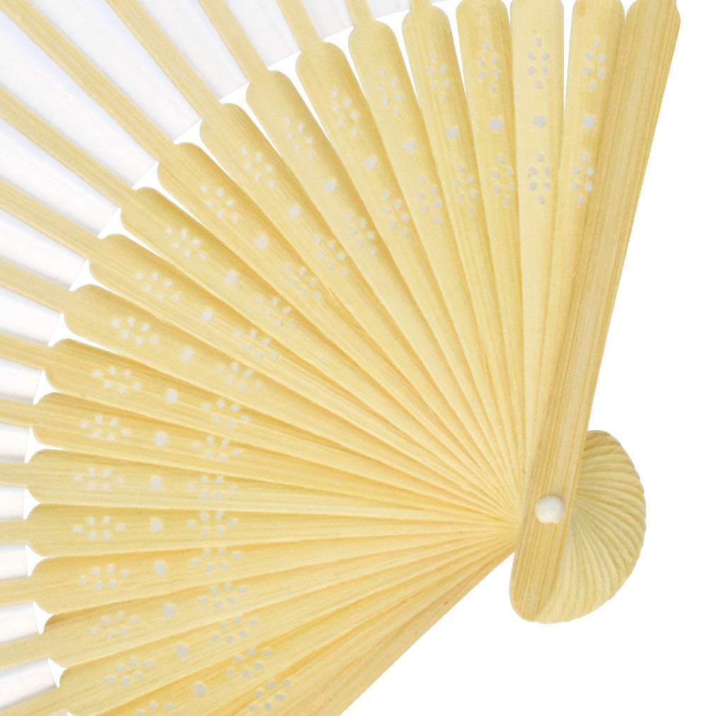 20 штук Cnomg Складные веера, Веера для росписи, Однотонные, Сделай сам, Складные, Белые
