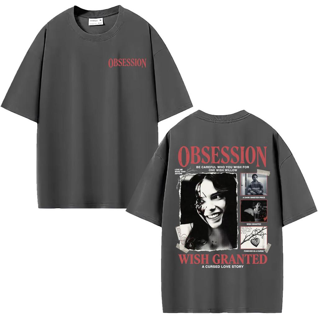 Obsession Horror 2026 Movie Tshirts Hot Sale One Wish Willow Graphic T Shirts Unisexs Clothing Fashion Retro Short Sleeve T Shirt