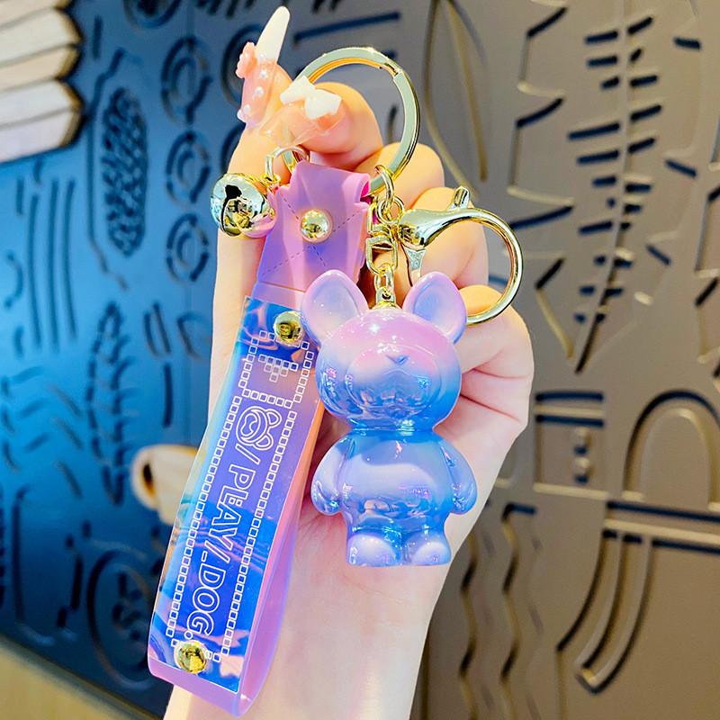 Adorable Color-changing Chameleon Bear Keychain Cute Resin Cartoon Gift For Kids And Adults