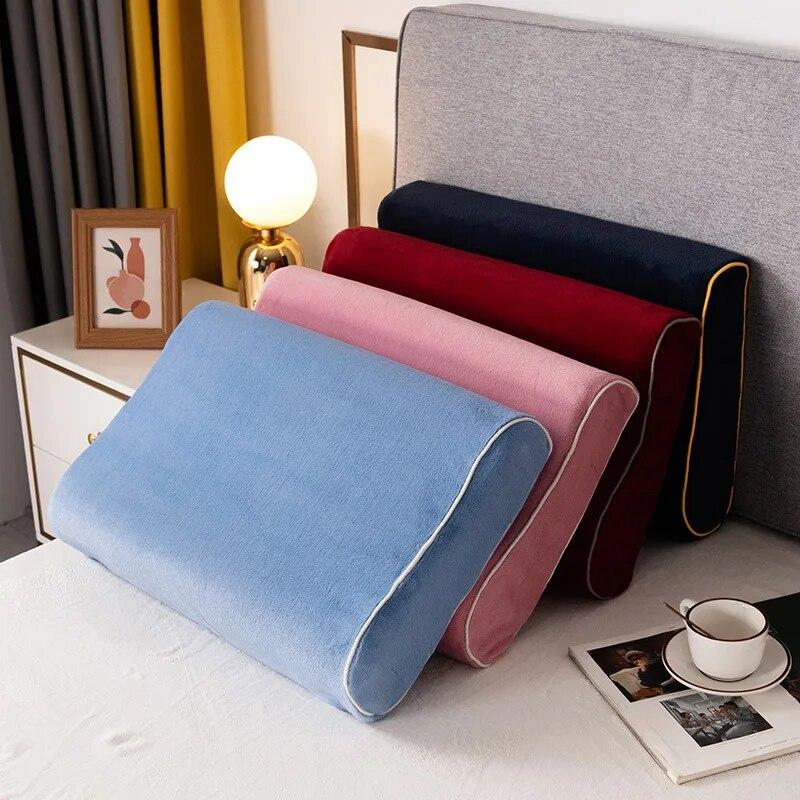 Однотонное постельное белье, мягкая наволочка, наволочка, минималистский стиль, наволочка из хлопкового латекса