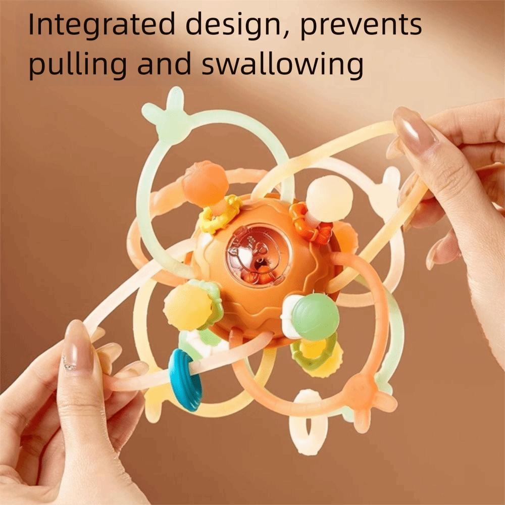 Grab Ball Baby Toy Soft Silicone Rattle Hand Grab Manhattan Round Ball  Baby Toy
