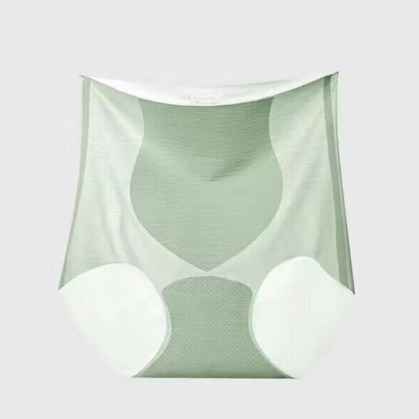 Женское нижнее белье Ice Silk с высокой талией в цвете Nude — ультратонкое, бесшовное, с подтяжкой живота и увеличением ягодиц