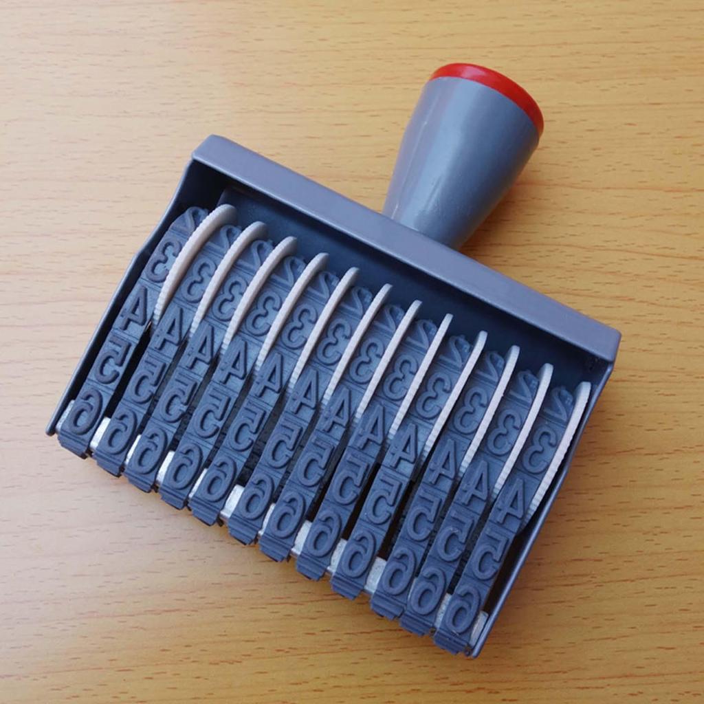 12 digits Wheel Number Stamp Sturdy Multifunction Vintage Number Stamp Universal for Office Dormitory DIY Craft Card Making Date