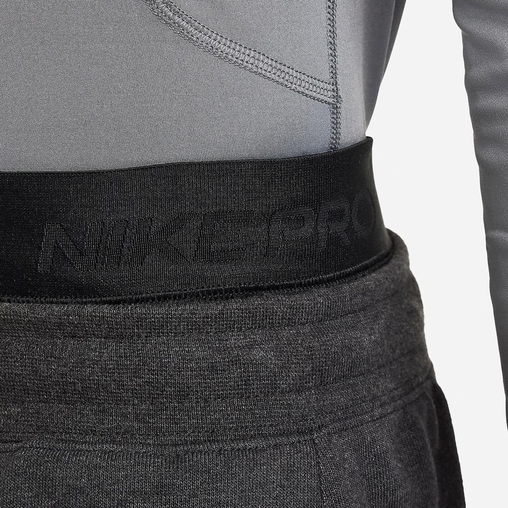 Nike Pro Dri-FIT Однотонные Леггинсы с Завышенной Талией Свободного Прямого Кроя Детские Леггинсы Дымчато-Серый FJ6821-084