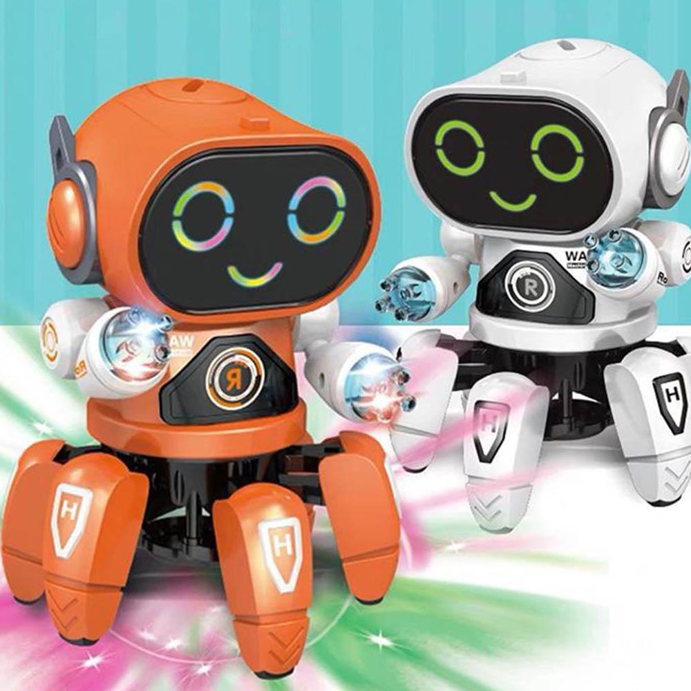 Электронный игрушечный танцующий робот, заряжающий умный танцевальный робот с музыкальной светодиодной подсветкой, прогулка для мальчиков, подарок