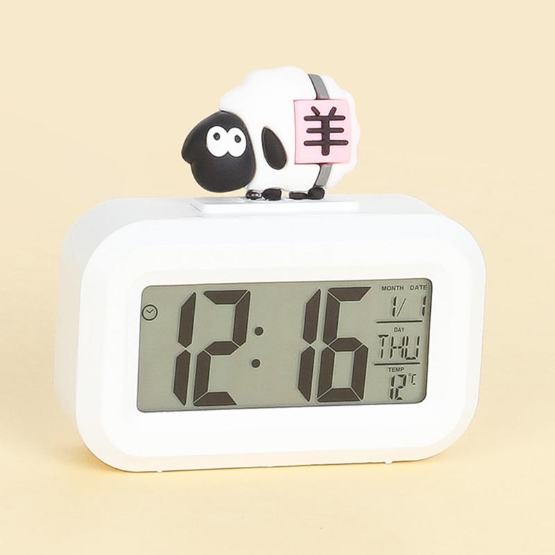 Многофункциональный цифровой будильник с электронным цифровым экраном, настольные часы с дисплеем даты и температуры с ночной подсветкой