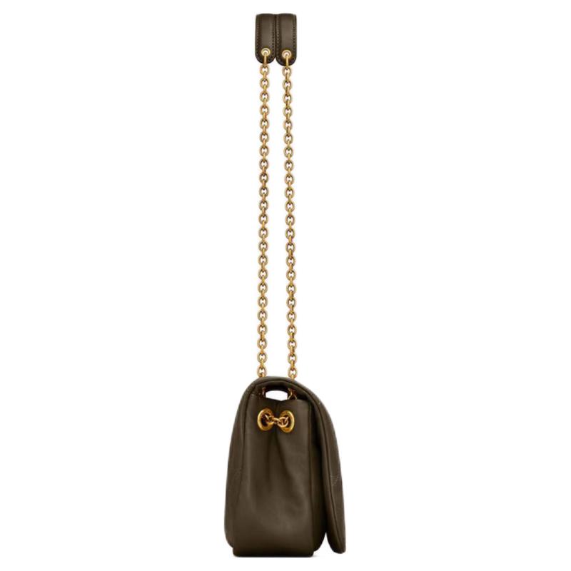 Saint Laurent Ysl Jamie 4.3 Металлический Логотип Стеганая Кожаная Сумка Кроссбоди На Плечо Женские Сумки Светлый Мускус 766754-AAB32-3212