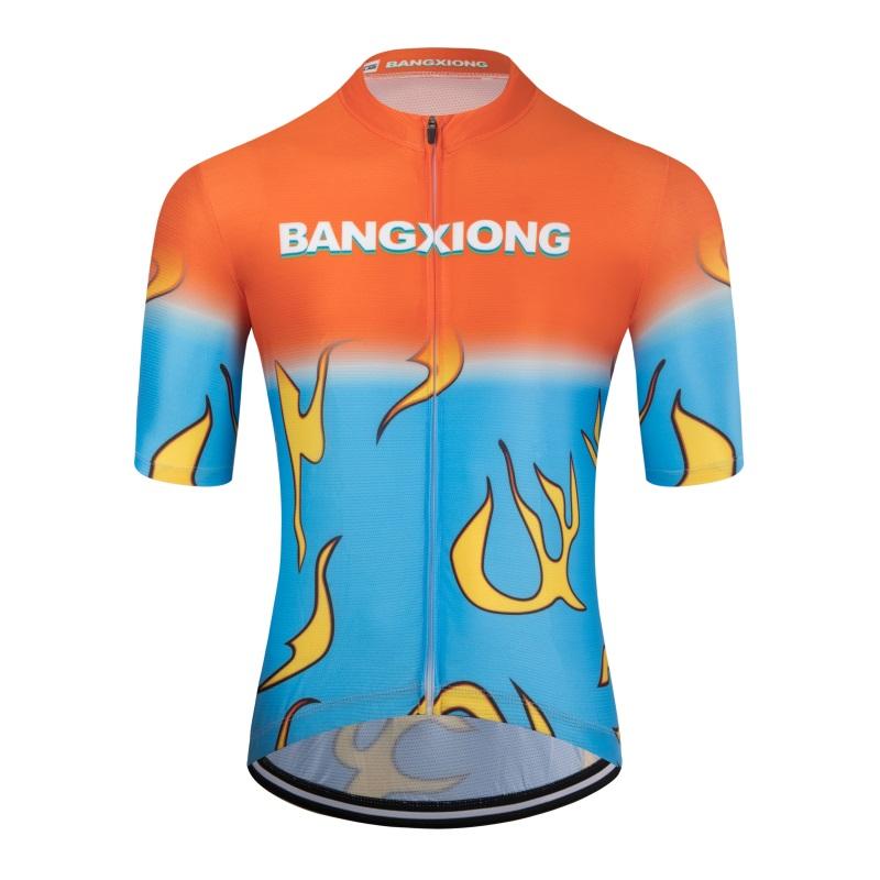 Новинка 2023 года, велосипедный костюм с короткими рукавами, высокая эластичность, быстросохнущий дорожный велосипед, мужской летний дышащий топ