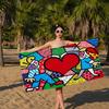 Britto Art Большие Микрофибровые Пляжные Полотенца Быстросохнущее Полотенце Песочные Пляжные Полотенца Полотенце для Бассейна Для Путешествий Пляж Бассейн Йога
