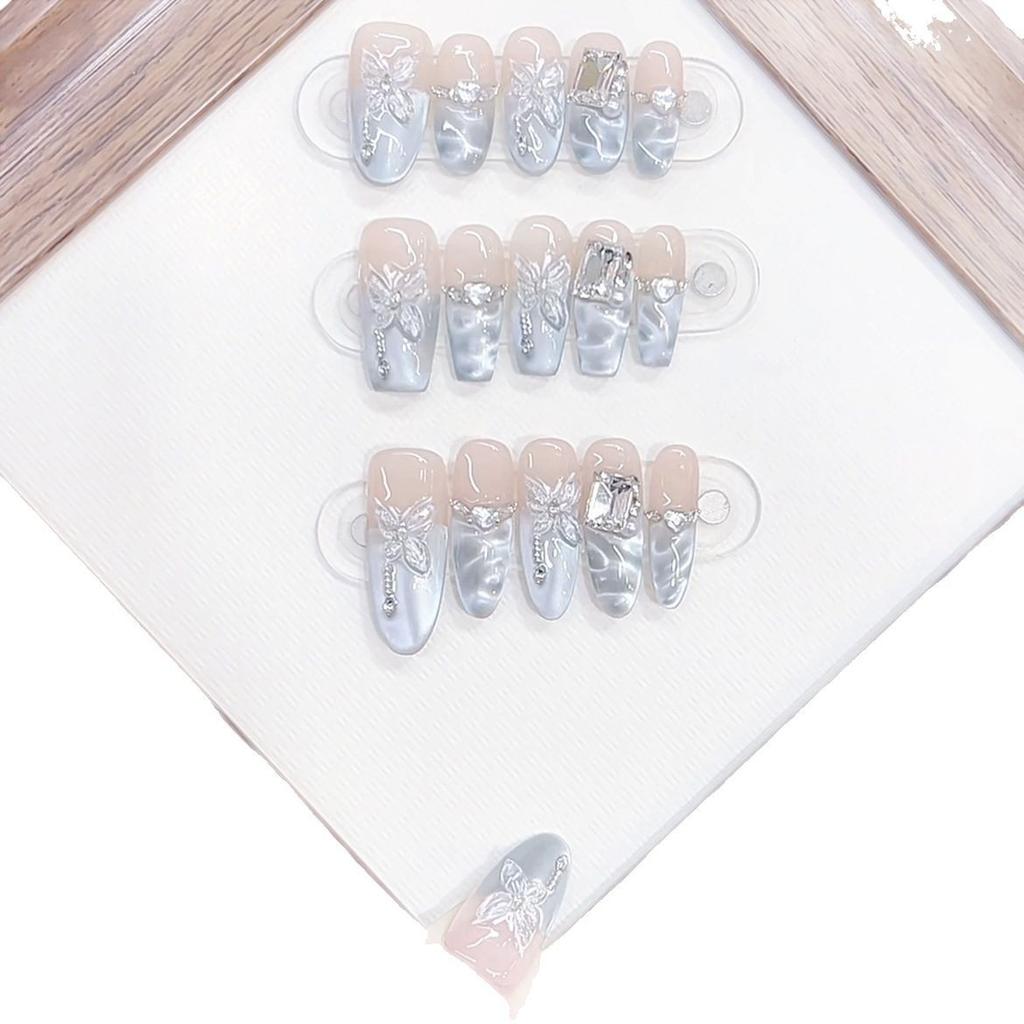 Ручная работа Броня, Крутые волны, Звезды, Объемные расписные бабочки Чистые маникюрные наклейки