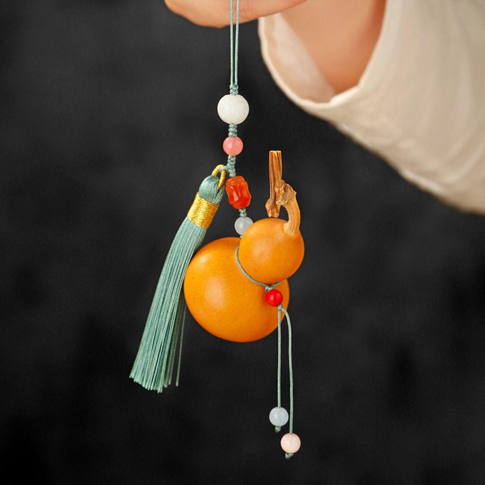 Изысканная подвеска в виде тыквы с кисточкой в китайском стиле для рюкзака, украшения для сумки