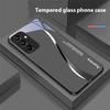 Двухцветные полосы для Samsung Galaxy A15 5G 54 4G 51 50 24 35 90 71 12 51 53 52S 80 22 34 Черный чехол для телефона из закаленного стекла