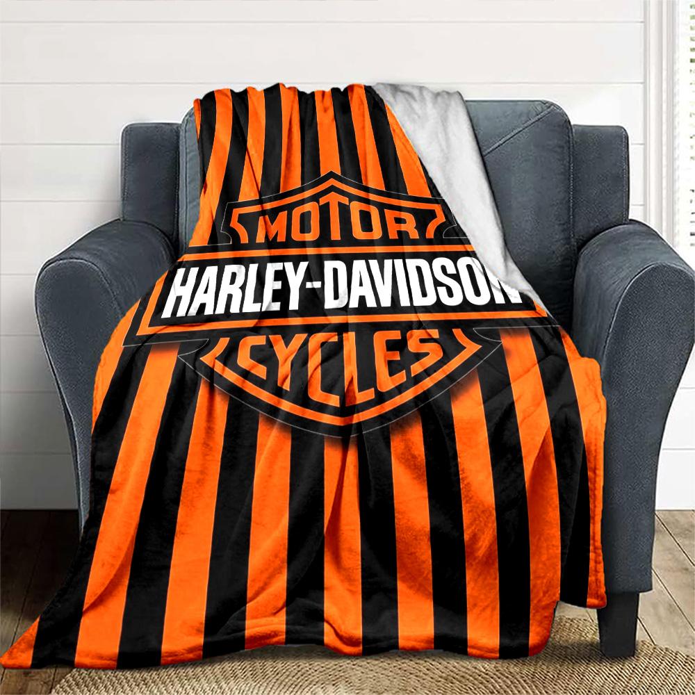 Harleydavidson Blanket Soft Cozy Perfect For Couch Bedding Chair Four Seasons Universal Modern Style Perfect Gift For Relatives And Friends