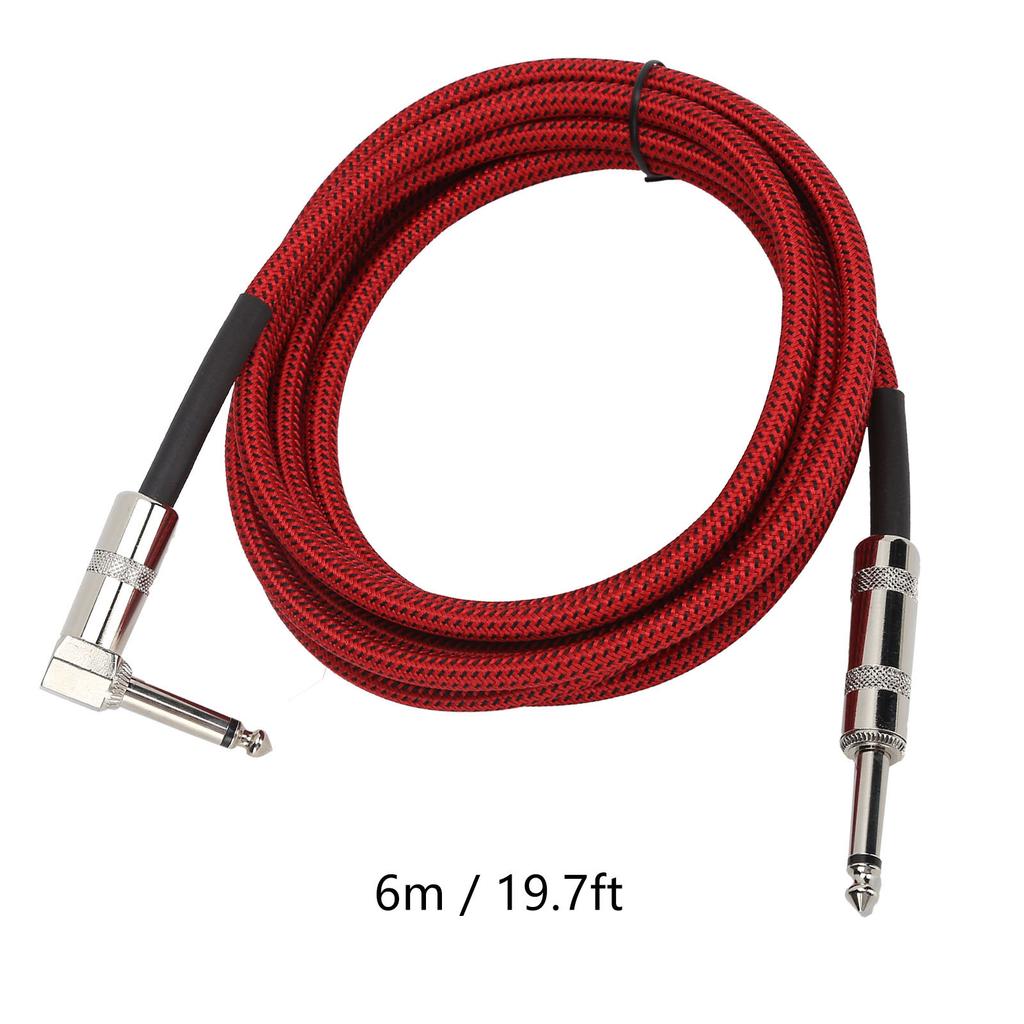 JORINDO Electric Guitar Amp Cable 6.35mm Musical Instrument   Cord Connection 1/4in Red