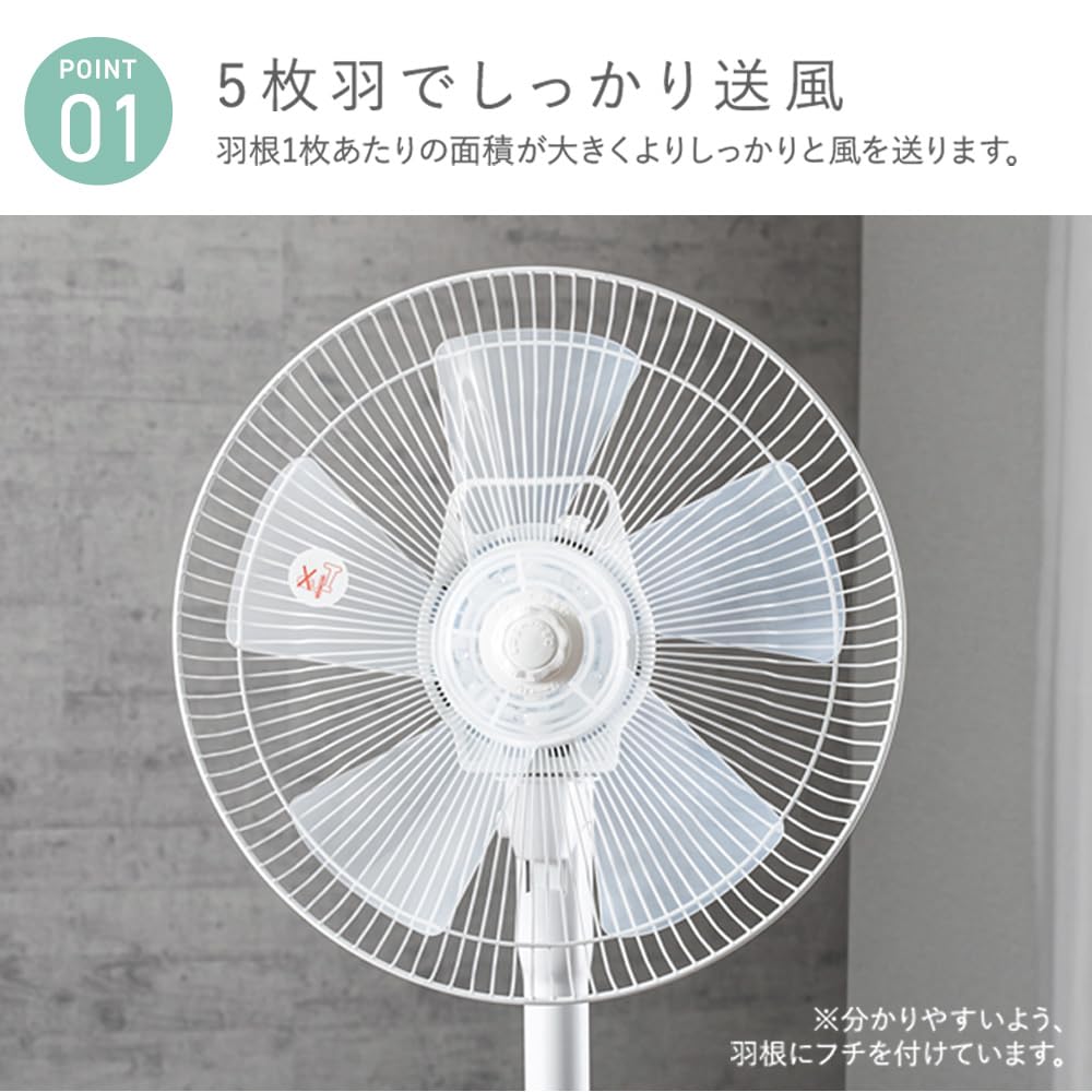 Экономия Iris Ohyama Осциллирующий 3 уровня таймера воздуха для гостиной Белый [измерения мощности] Вентилятор, Громкость, Функция, Вентиляция, Вентилятор, PF-301RA-W