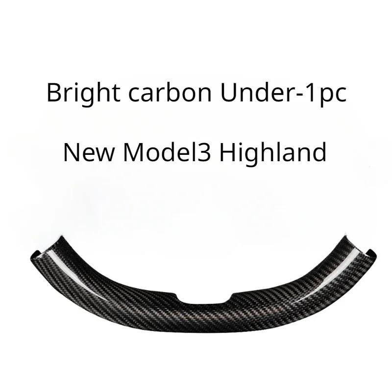 Для Tesla New Model 3 Highland 2024-24 аксессуары чехол на руль настоящее сухое углеродное волокно 3K240G декоративный чехол на руль