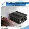 Buerjia 1-Channel 48V Phantom Power Supply with XLR 3-Pin Microphone Cable for Music Recording Equipment