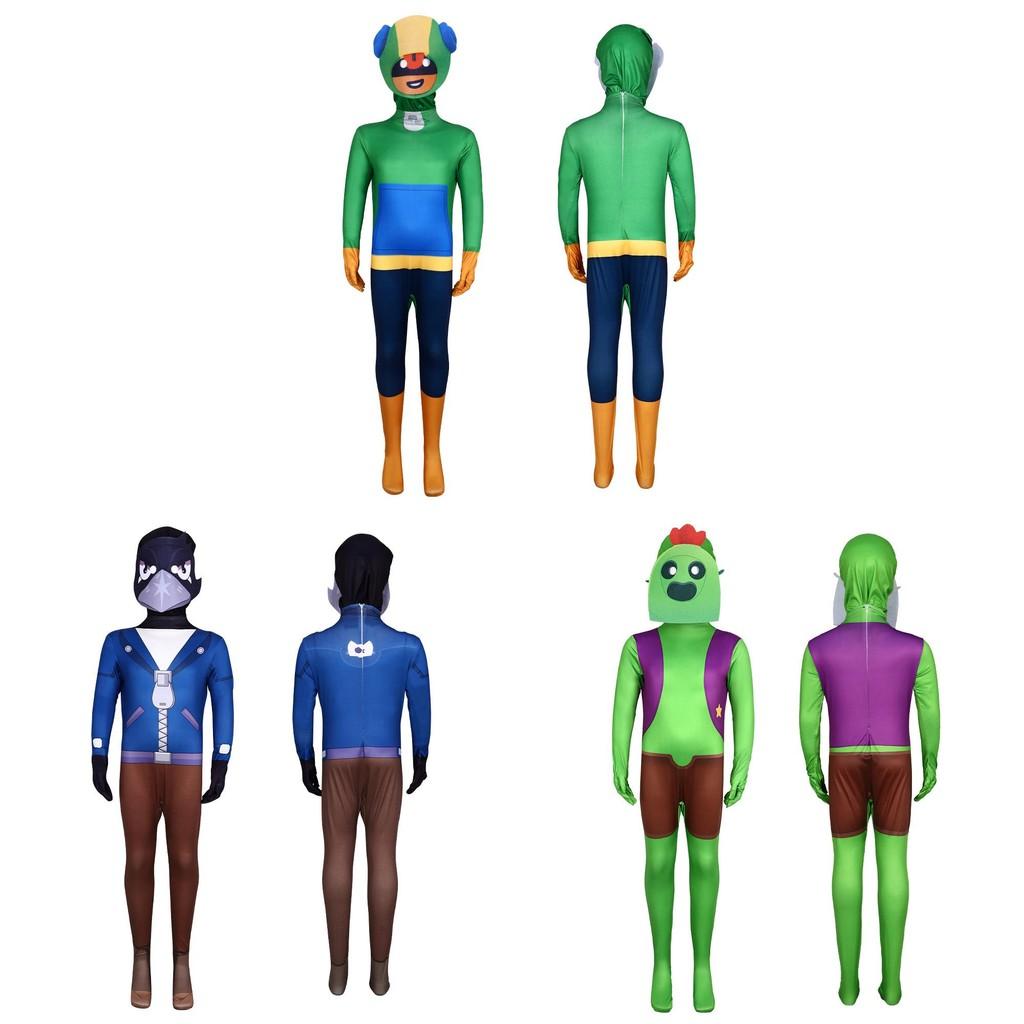 Унисекс костюм для косплея Brawl Stars на Хэллоуин, комбинезон ярких цветов и удобной посадки