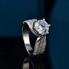 5CT Роскошное кольцо с муассанитом для женщин D Цвет Princess Bridel Lab с бриллиантами обручальное кольцо S925 Твердый посеребренный родий