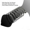 Кольцо для фаллоимитатора, секс-инструмент, сексуальная стимуляция, удлинитель рукава для пениса из нержавеющей стали для взрослых