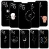 Couple Black and White Love Sun Moon Luxury Phone Case For iPhone 13 15 14 12 11 Pro MAX XR X SE XS 7 8 Plus Silicone Cover