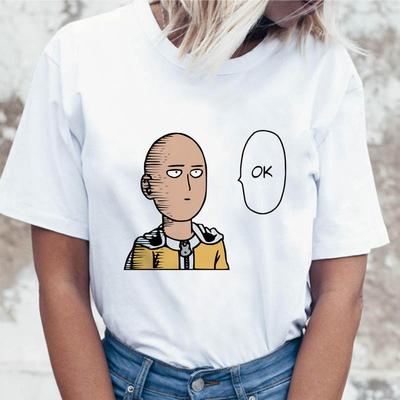 Футболка One Punch Man, футболка, топ, забавная футболка для Ulzzang Harajuku, корейские футболки с графикой
