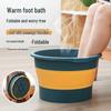 Portable Plastic Folding Foot Bath Basin with Massager for Home and Dorm Use