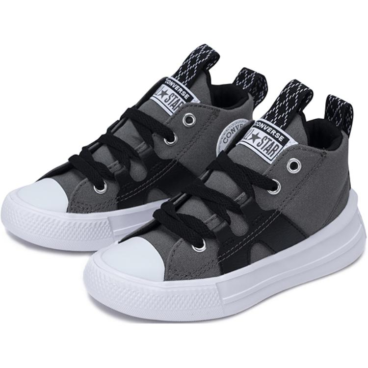 Converse Chuck Taylor All Star Удобные Универсальные Мид-топ Детские Холщовые Кроссовки Детские Кроссовки Серый Черный A09340C