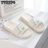 Тапочки женские летние домашние нескользящие сандалии для купания в ванной комнате мягкая парная обувь на толстой подошве